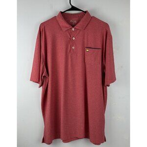Masters Tech Augusta Golf Polo Mens Pink Short Sleeve Pocket Size Medium